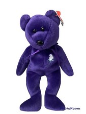 TY Beanie Baby - PRINCESS the Purple Bear PE Version - 1997  8.5 inch MINT