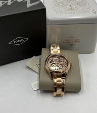 FOSSIL BQ3754 RYE AUTOMATIC ROSE GOLD TONE STAINLESS STEEL WOMENS