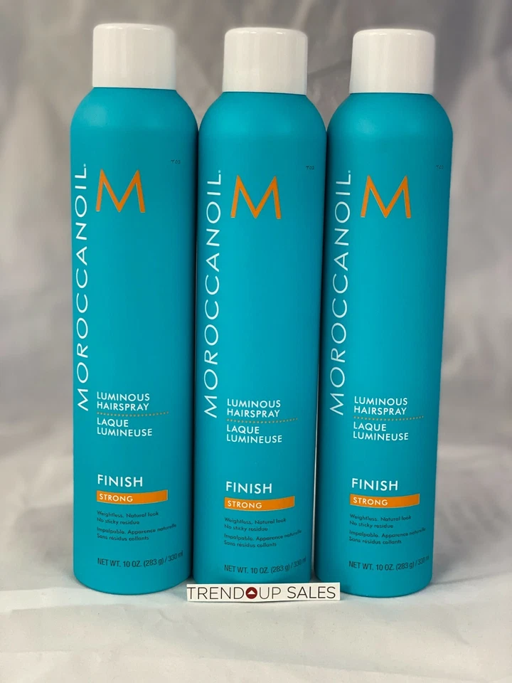 Spray para el cabello luminoso MoroccanOil FUERTE 10 OZ - ¡PAQUETE DE 3 GARANTIZADO! Foto 2 de 3