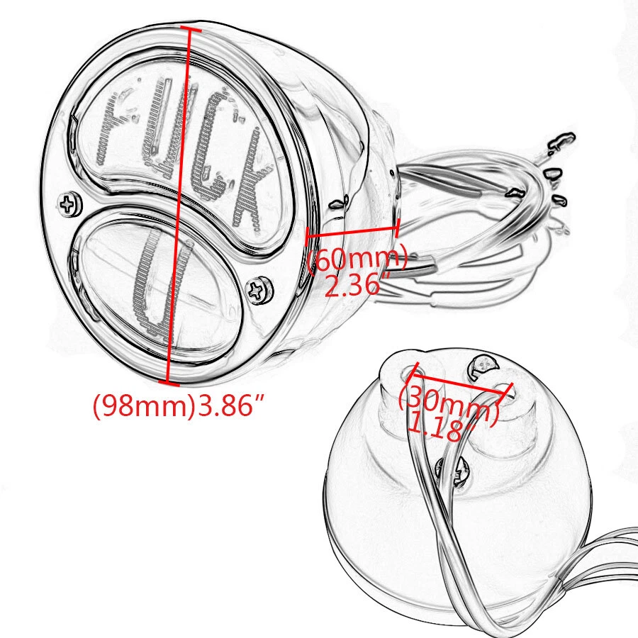 Luz trasera LED retro universal 12V para Ford Modelo A Chopper 28-1931 Foto 2 de 4