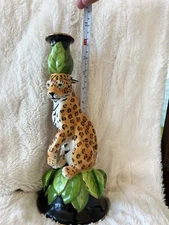 1991 Lynn Chase Jaguar Jungle Candle Stick  Discontinued G3D