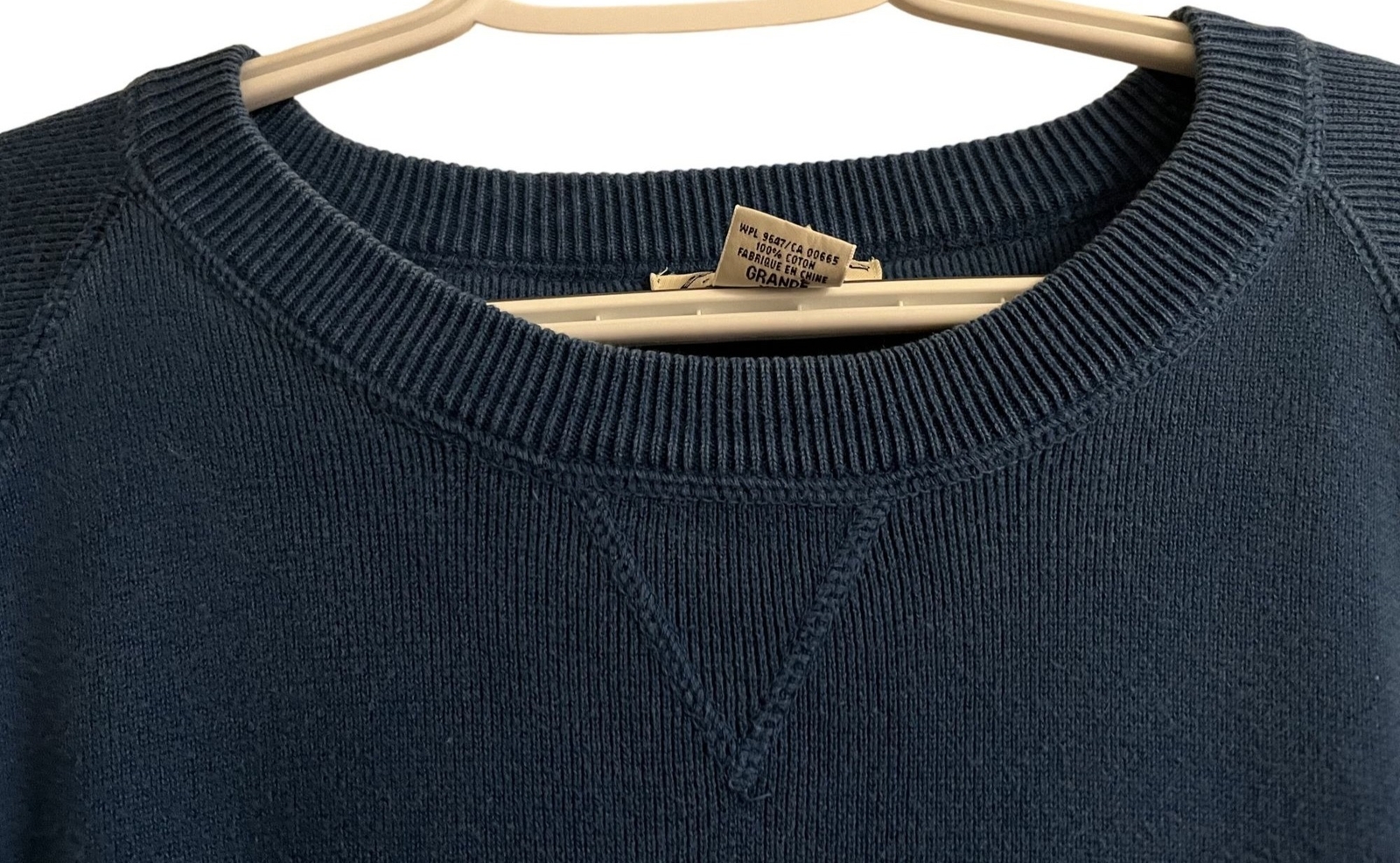 Eddie Bauer Mens 2XL TALL Blue 100percent Cotton Pullover Sweatshirt Sweater image 2