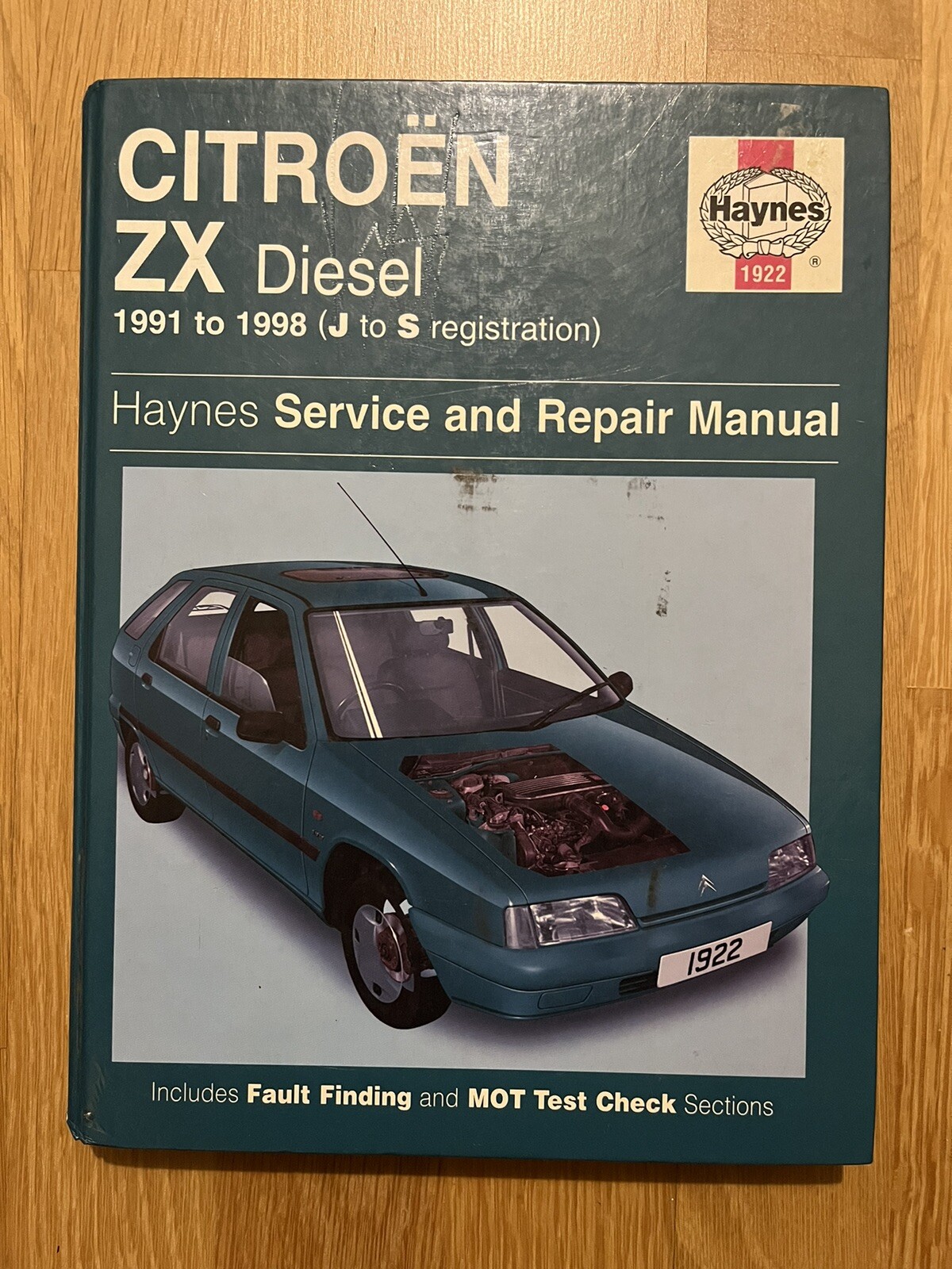 1922 Haynes Citroën ZX Diesel (1991 - 1998) J to S Workshop Manual Used