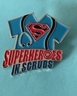 SUPERMAN "S" Chest Insignia Logo Superheroes In Scrubs DC Comics Nurse Doctor — photo 3