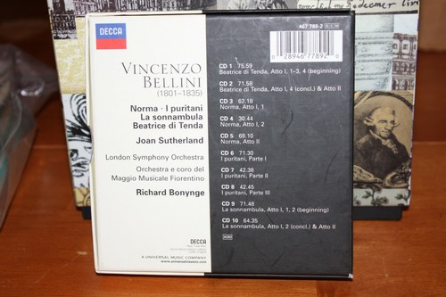 Vincenzo Bellini: Decca London Symphony Orchestra 10 CD Set Joan Sutherland - Picture 2 of 2