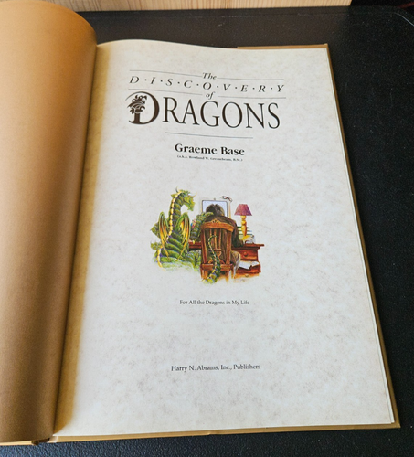 THE DISCOVERY OF DRAGONS. BY GRAEME BASE. 1996 HARRY ABRAMS HARDCOVER BOOK - Picture 7 of 10