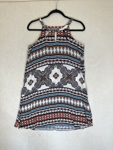 BNWT Katies Boho Halter Neck A Line Dress - Size 6 - Paisley Multicolour RRP $50