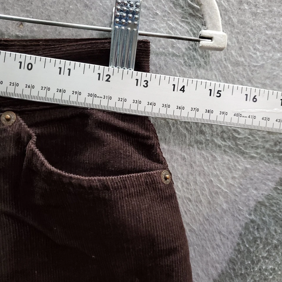 VINTAGE Levi's Women Pants 9 Brown Corduroy White Tab Triangle Mom High Rise - Image 2 of 4