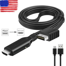 3.3 FT for Sony Playstation 1/2 PS1/PS2 to HDMI Adapter USB Input Port Converter