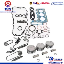 Engine Cylinder Head Gasket Set Piston Timing Chain Kit Fits BMW B38 F30 F31 2.0