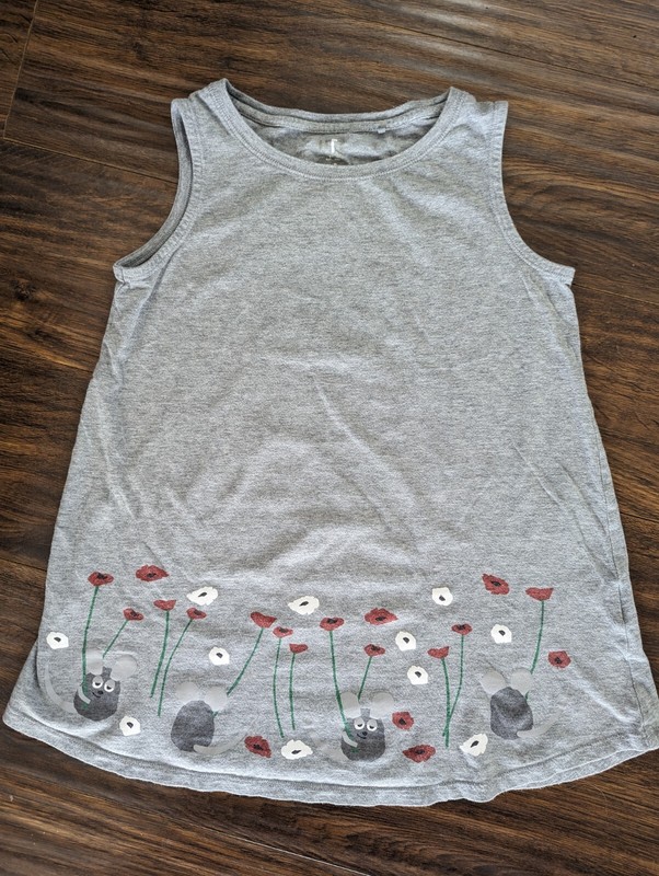 Rare Size 9 Leo Lionni Mouse Gray Tunic Sleeveless Top Tee Girl