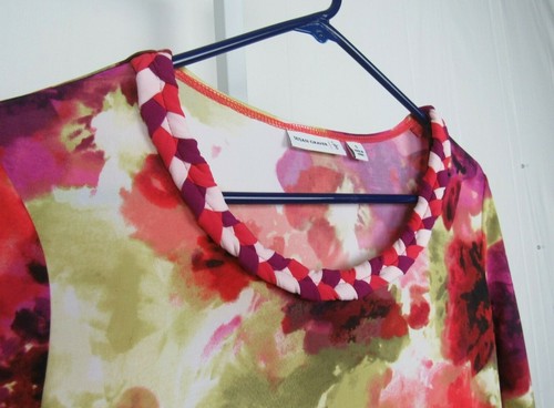 SUSAN GRAVER FLORAL SIZE SMALL TOP POLY SPANDEX BRAIDED COLLAR - Picture 7 of 12