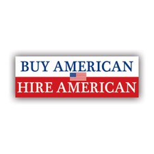 Buy American Hire American Sticker Decal - Weatherproof - made in the usa