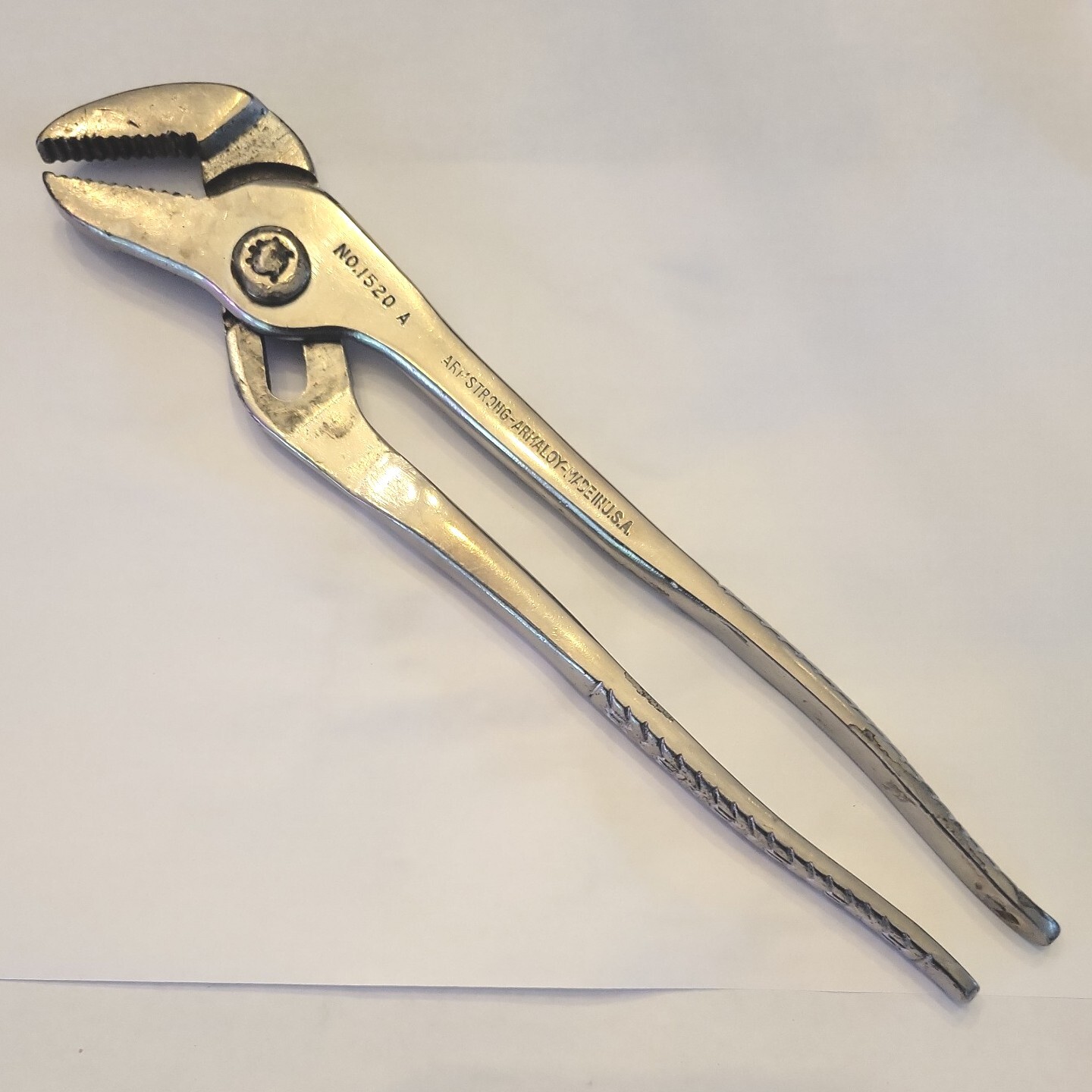 ARMSTRONG Armaloy USA No. 1520 A 10in Tongue & Groove Pliers Vintage