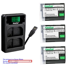 Kastar Battery USB LCD Charger for Nikon EN-EL15 MH-25 & Nikon 1 V1 DSLR Camera