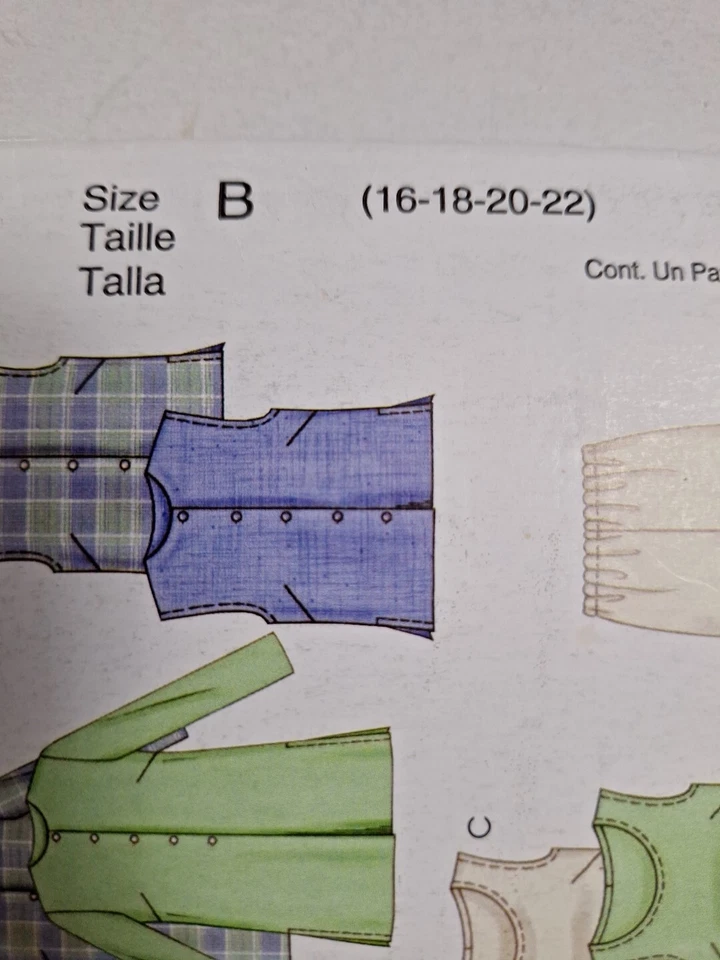 Jacket Vest Tank Pants 16 - 22 McCalls M0918 Stitch N Save Sewing Pattern 918 UC - Image 3 of 4