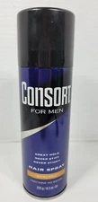 Consort For Men Hair Spray Aerosol, Extra Hold 8.30 oz No Water Formula 2016