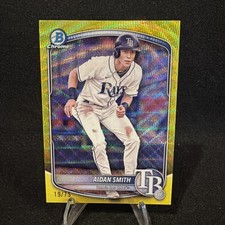 2025 Bowman - Chrome Prospects Aidan Smith #BCP-81 Yellow Wave Refractor /75 
