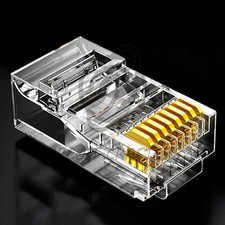 10PCS New Internet Gold Plated Cable Modular Plug Adapter RJ45 8P8C CAT5E