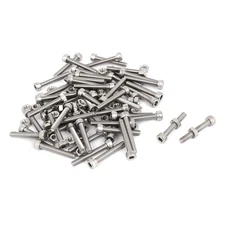 M3x20mm Stainless Steel Hex Socket Head Knurled Cap Screws Bolts Nut Set 50Pcs