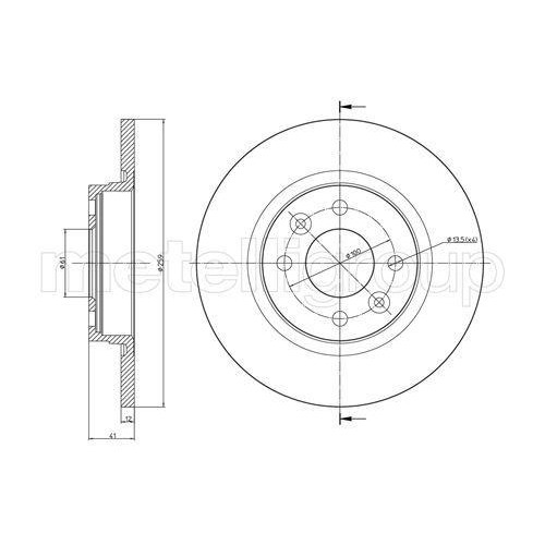 Bremsscheibe Metelli 23-0864C FüR Renault Dacia Renault Trucks Smart Vorderachse-image