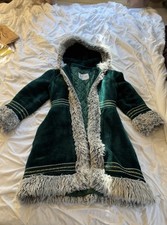 RARE Vintage 1960  s Afghan Embroidered Plush Penny Lane Jacket Size Small