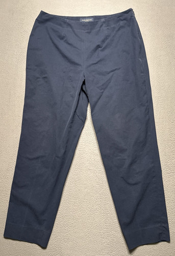 Piazza Sempione Audrey Pants Womens 46 (30x27) Blue Cotton Crop Career Capsule