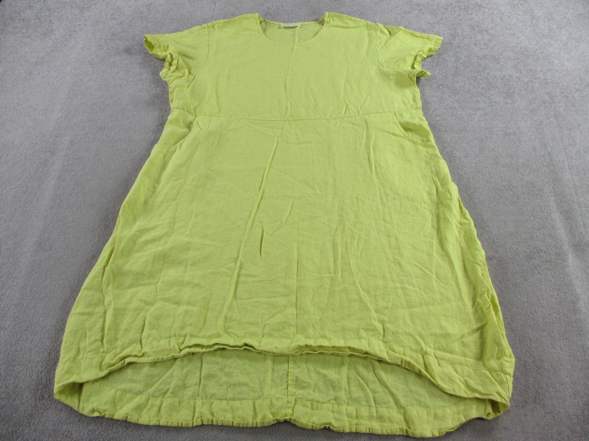 Bryn Walker Dress Womens 2XL Lime Green Linen Short Sleeve High Low Hem Made USA | eBay Bryn Walker Dress Womens 2XL Lime Green Linen Short Sleeve High Low Hem Made USA | eBay