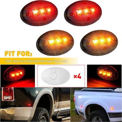 4Pcs Truck Bed Fender Side Marker LED Lights for Ford F350 F450 F550 Super Duty