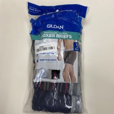 Gildan Mens Boxer Briefs 5 Pack Multi Colored  S 28/30 - Damage Packaging