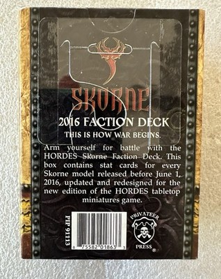 Warmachine Hordes Skurne 2016 Faction Deck PIP 91113