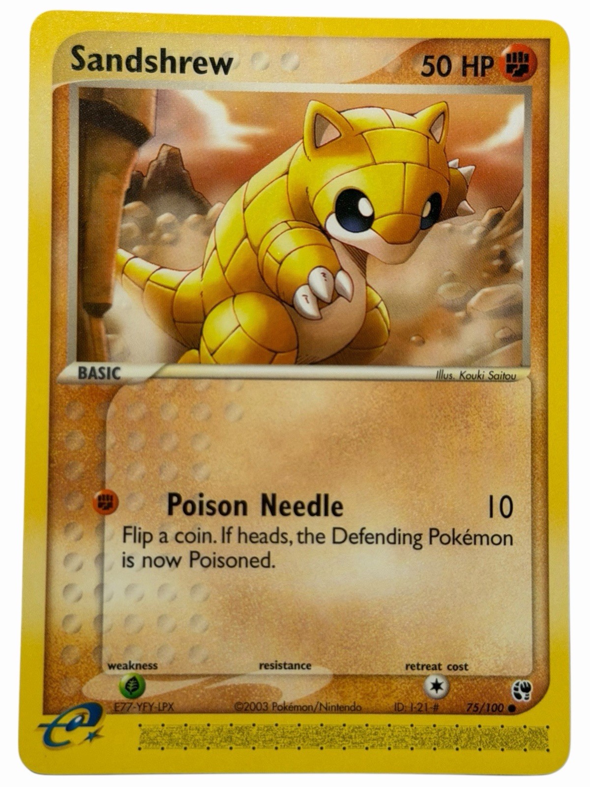 Sandshrew - 75/100 EX Sandstorm 2003 - E Reader - Pokémon TCG - NM
