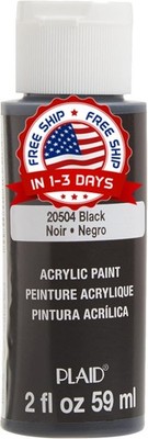 Black, Acrylic Paint in Assorted Colors (2 Ounce), 20504 