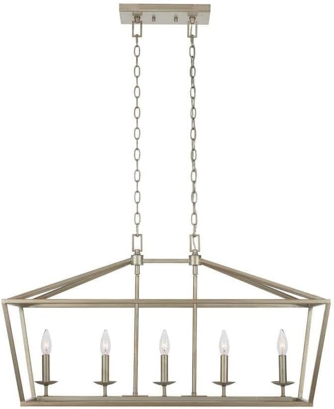 Farmhouse Linear Chandelier Light Fixture