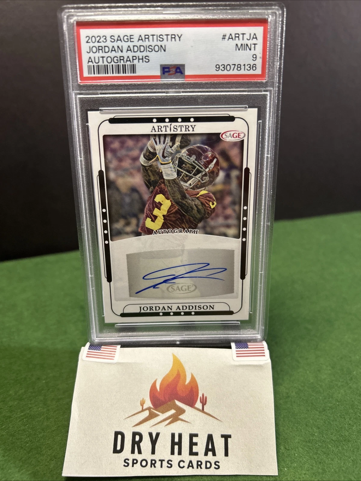 Jordan Addison Sage Artistry Autographs #ARTJA Base