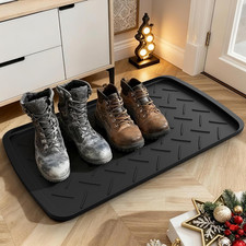 Boot Trays Heavy Duty Rubber Mat with Lip, Waterproof Shoe Mat Tray for Entryway