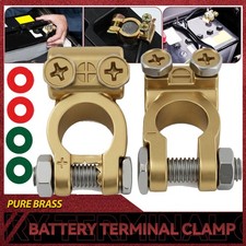 Heavy Duty Top Post Solid Brass Car Battery Terminal Pole Connector Cable Clamps Heavy Duty Top Post Solid Brass Car Battery Terminal Pole Connector Cable Clamps
