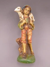 VTG 5.5" Shepherd Boy Christmas Nativity Manger Figure Resin Italy