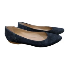 Navy Coach And Four Juliette Flats Suede Leather 9 Slip On Loafers Navy Italy