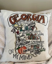 Southern Sass,  Georgia On My Mind Decorative Pillow