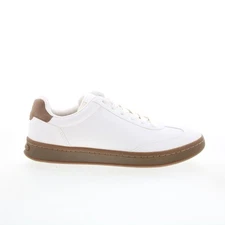 Rockport Nova Mens White Leather Lace Up Lifestyle Sneakers Shoes