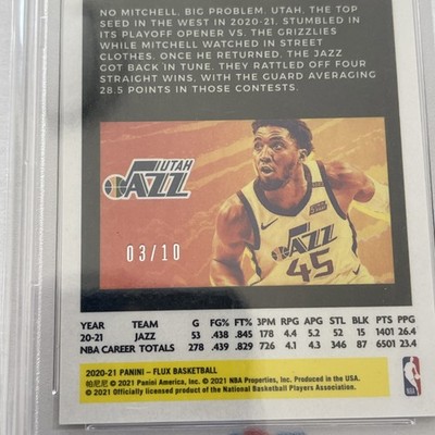 2020-21 Panini Flux - Donovan Mitchell #169 Gold Mojo Prizm /10 