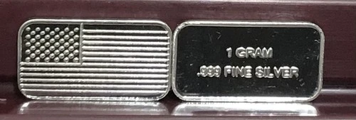 1 gram .999 pure silver US Flag. .999 Fine Silver!