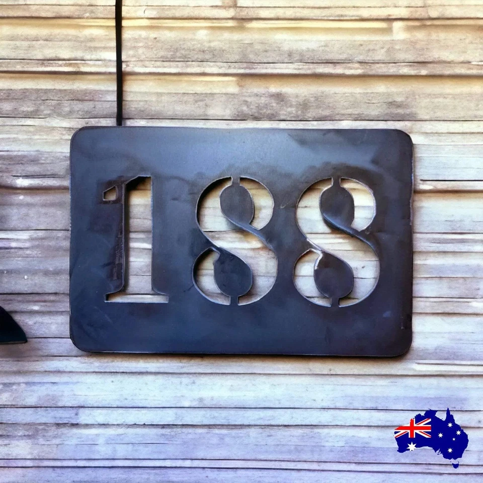 Personalised House Number Custom Cor10 Metal Steel Sign - image 2 of 4