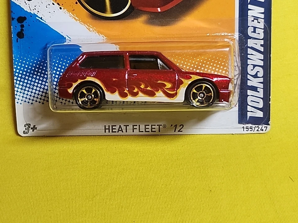  Volkswagen Brasilia rojo/llamas 5/10 Mattel 2011🔥F Hot Wheels Heat Fleet '12 Foto 4 de 4