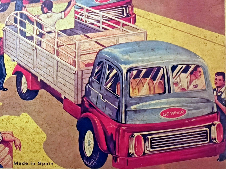 UN CAMION GEYPER anni '60 in SCATOLA DI ASSEMBLAGGIO - made in Spain - VINTAGE - Immagine 2 di 4