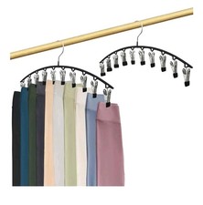 3 Pack Legging Organizer Yoga Pant Hanger Space Saving for Closet Holds 10 Black