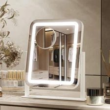  Vanity Mirror with Lights, 16"x14" Large LED Lighted 16"L x 14"W White(led)