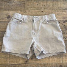 Vintage 2003 Faded Glory Khaki Denim Shorts Women's 10 Fits 30  Waist Y2K