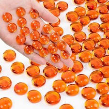 Orange Flat Glass Marbles, 0.97 lb Vase Filler LB,